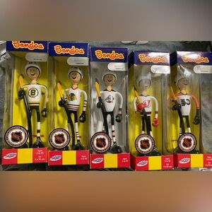 Vintage 2001 NHL Bendos Action Figurines by Kids Galaxy - 5 pcs